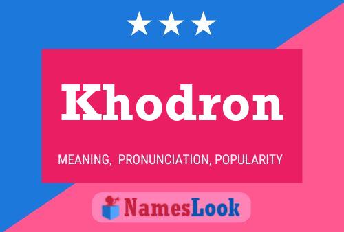 Affiche de nom Khodron