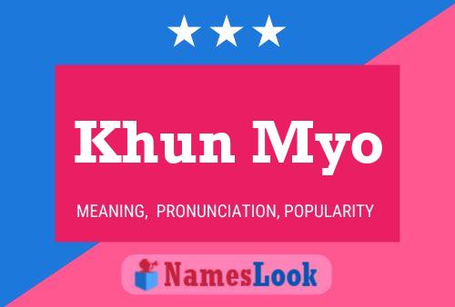 Affiche de nom Khun Myo