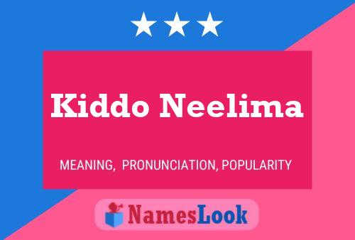 Affiche de nom Kiddo Neelima