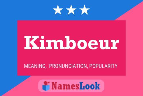 Affiche de nom Kimboeur