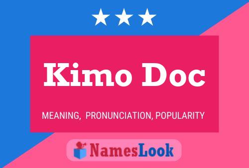 Affiche de nom Kimo Doc