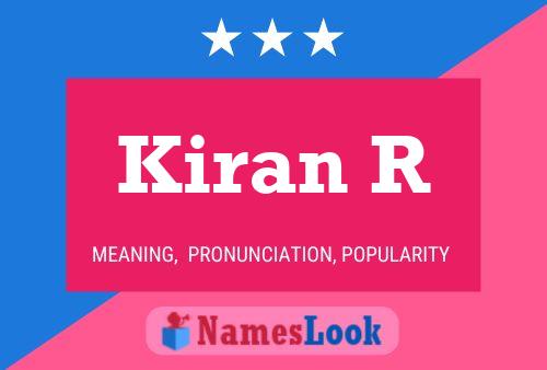 Affiche de nom Kiran R