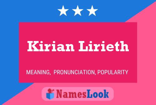 Affiche de nom Kirian Lirieth