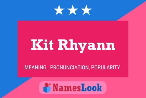 Affiche de nom Kit Rhyann