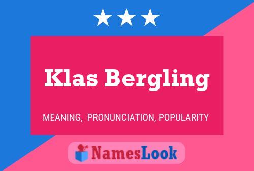 Affiche de nom Klas Bergling