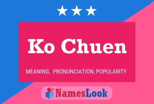 Affiche de nom Ko Chuen