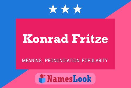 Affiche de nom Konrad Fritze