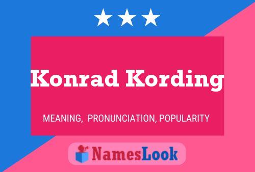 Affiche de nom Konrad Kording