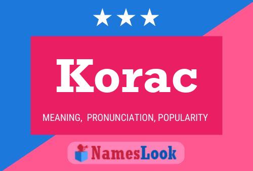 Affiche de nom Korac