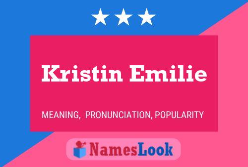 Affiche de nom Kristin Emilie