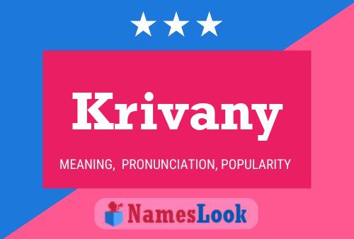 Affiche de nom Krivany