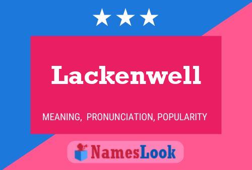 Affiche de nom Lackenwell