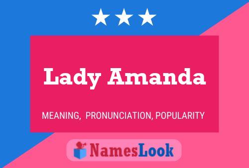 Affiche de nom Lady Amanda