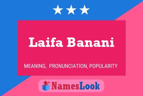 Affiche de nom Laifa Banani