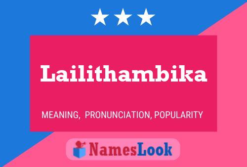 Affiche de nom Lailithambika