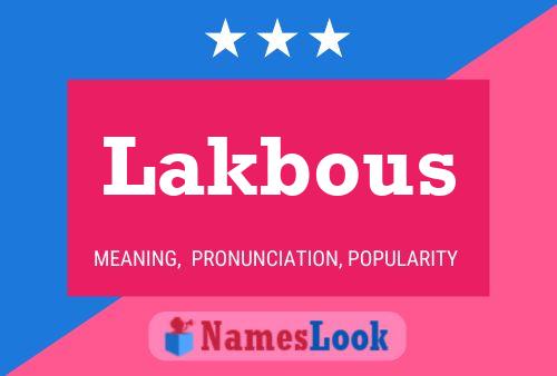 Affiche de nom Lakbous