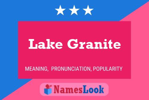 Affiche de nom Lake Granite