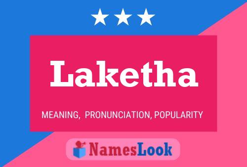 Affiche de nom Laketha