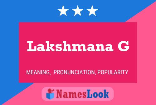 Affiche de nom Lakshmana G