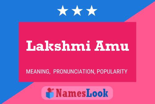 Affiche de nom Lakshmi Amu