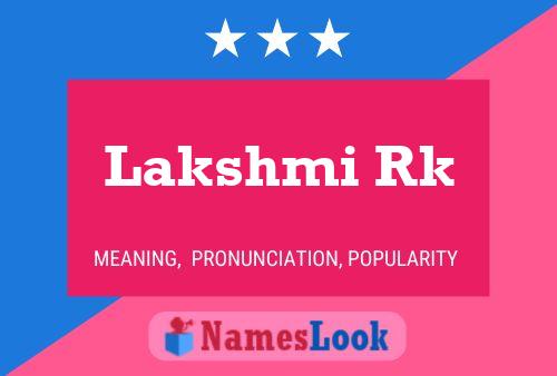 Affiche de nom Lakshmi Rk