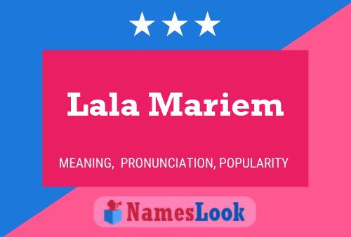 Affiche de nom Lala Mariem