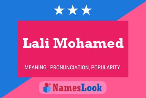 Affiche de nom Lali Mohamed