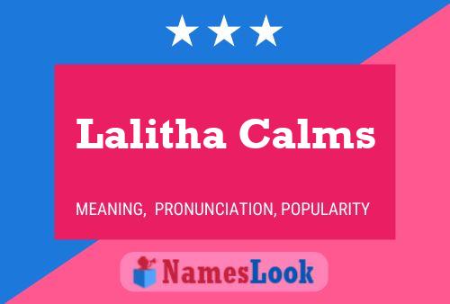 Affiche de nom Lalitha Calms