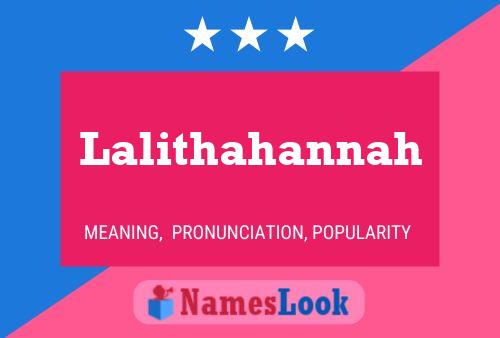 Affiche de nom Lalithahannah