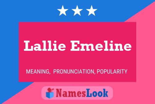 Affiche de nom Lallie Emeline