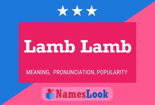 Affiche de nom Lamb Lamb