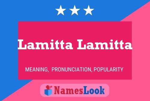 Affiche de nom Lamitta Lamitta