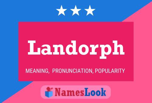 Affiche de nom Landorph