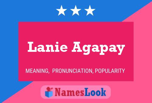 Affiche de nom Lanie Agapay