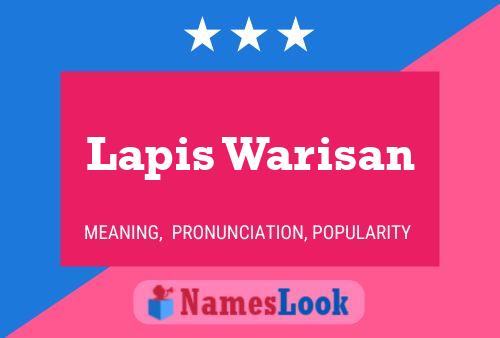 Affiche de nom Lapis Warisan