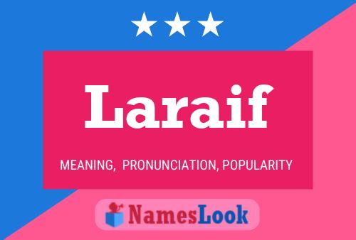 Affiche de nom Laraif