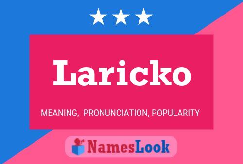 Affiche de nom Laricko