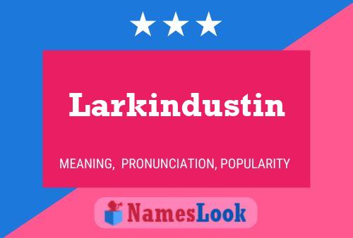 Affiche de nom Larkindustin