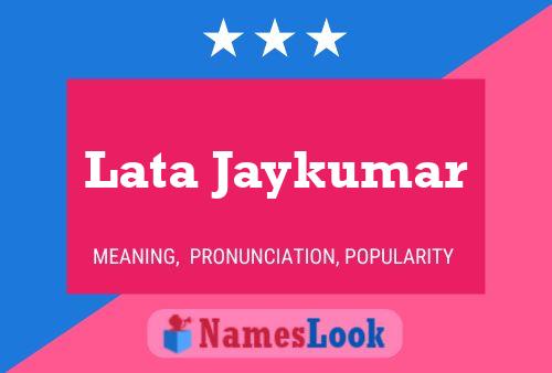 Affiche de nom Lata Jaykumar