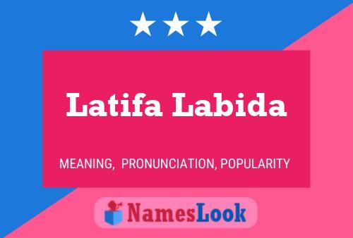 Affiche de nom Latifa Labida