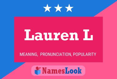 Affiche de nom Lauren L