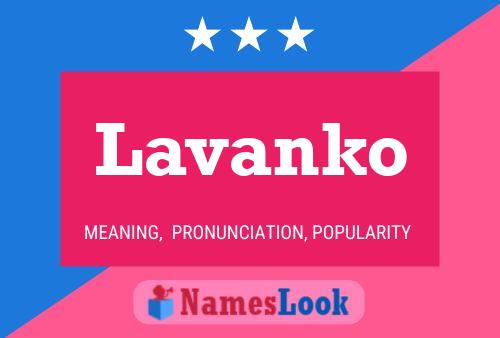 Affiche de nom Lavanko