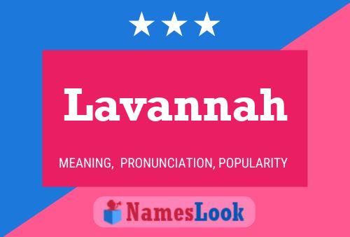 Affiche de nom Lavannah