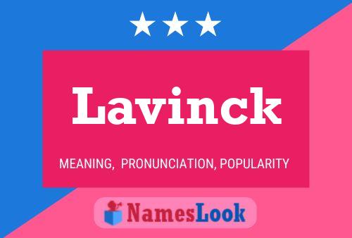 Affiche de nom Lavinck