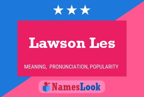 Affiche de nom Lawson Les