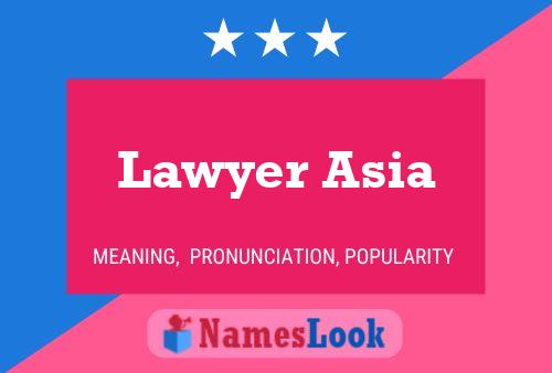 Affiche de nom Lawyer Asia