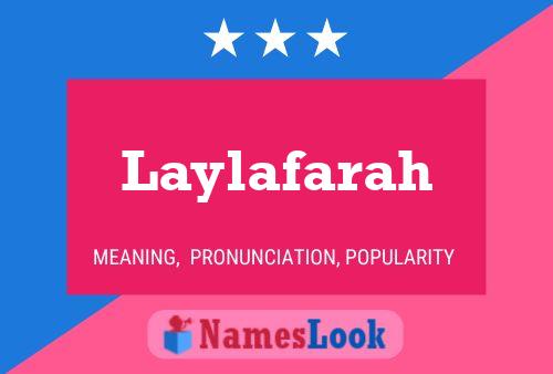 Affiche de nom Laylafarah