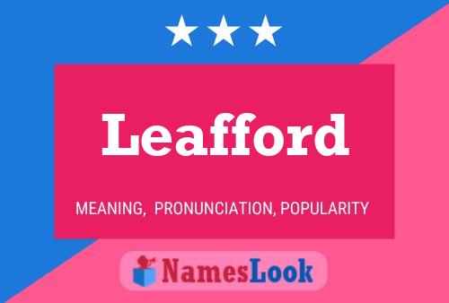 Affiche de nom Leafford