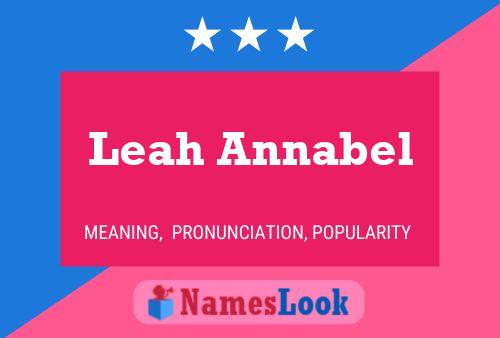 Affiche de nom Leah Annabel