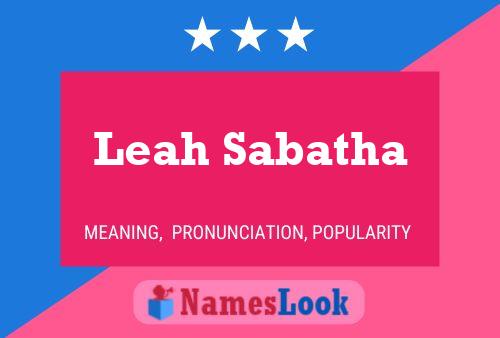 Affiche de nom Leah Sabatha